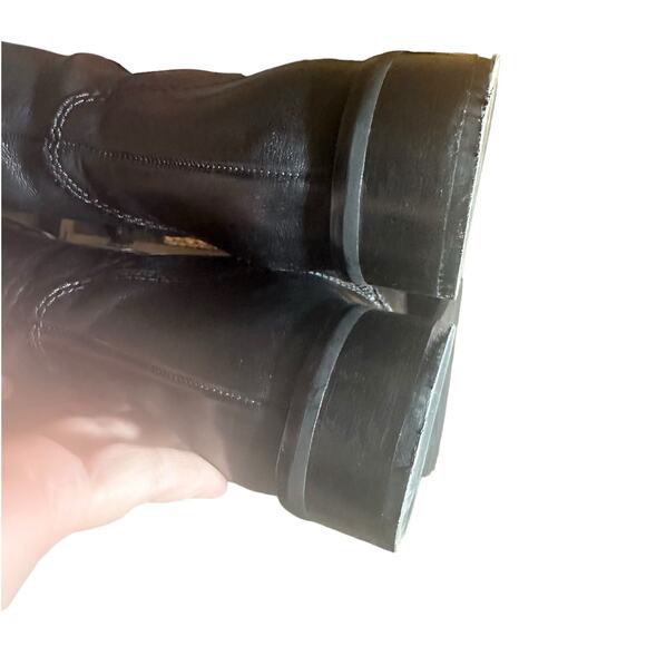 Ecco Hobart Buckle Tall knee Riding boot black leather size EU42 US 11 / 11 1/2 - Picture 9 of 13